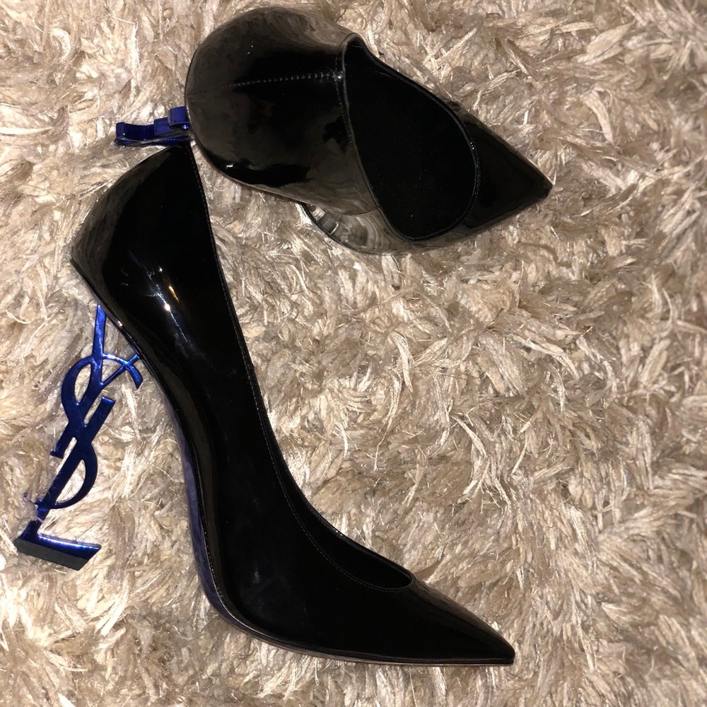 SOLD Black Yves Ysl Opyum Opium 110 Patent Blue